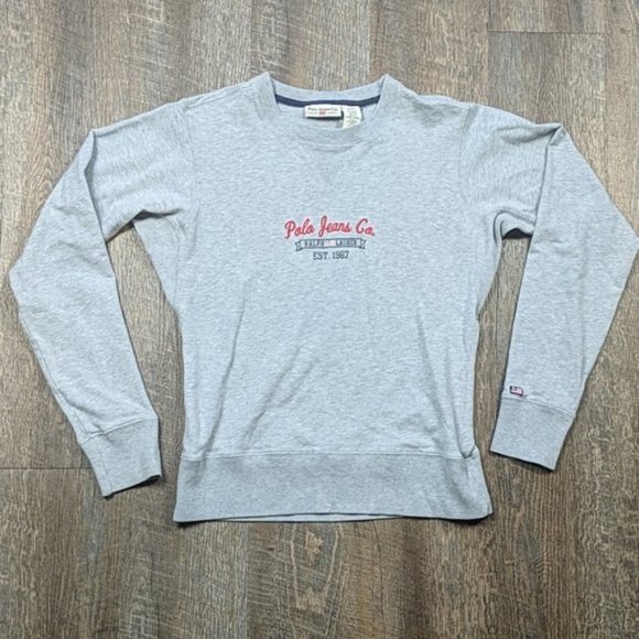 Polo Ralph Lauren Tops - Vintage Polo Jeans Co Long Sleeve Sweatshirt Grey